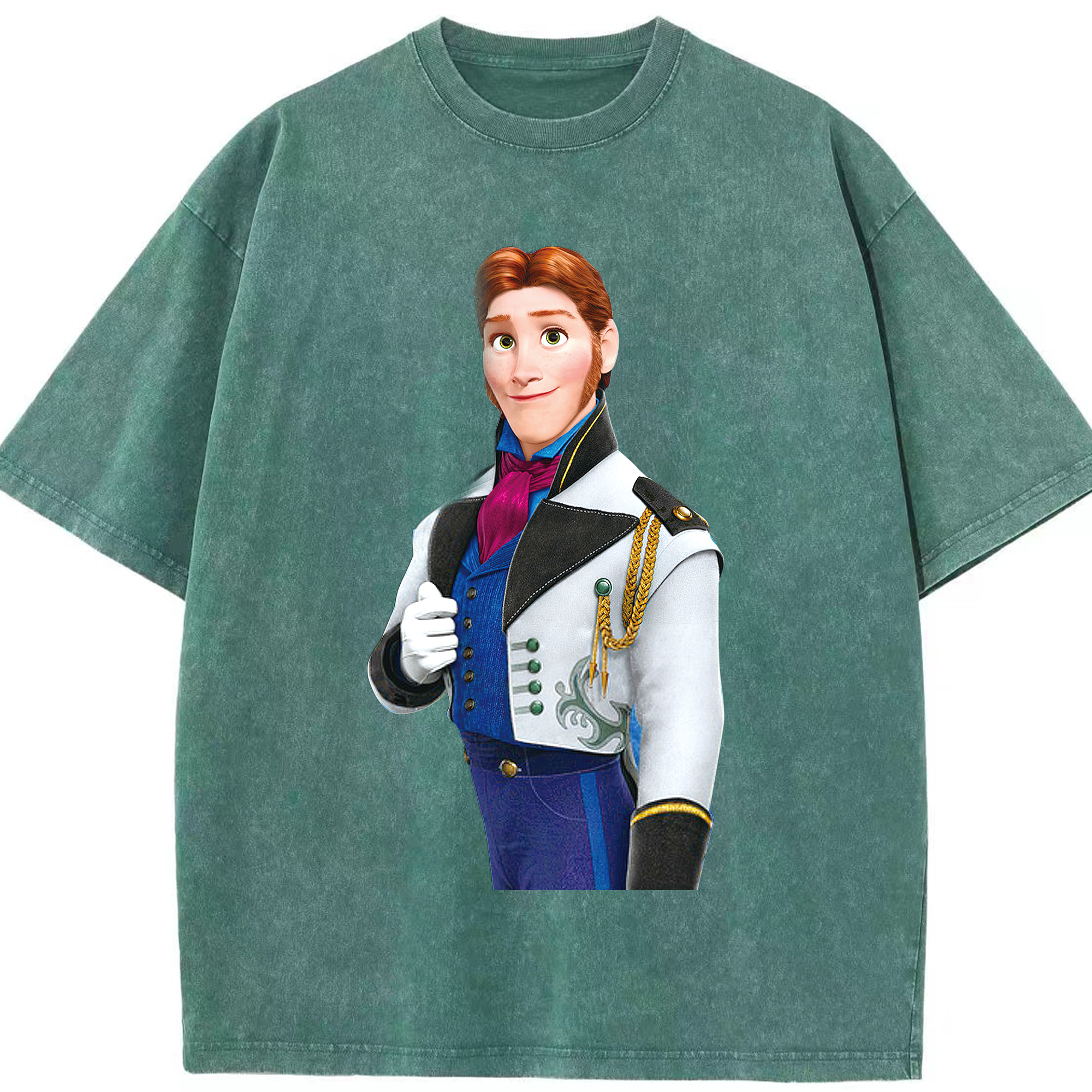 （画像用） アナと雪の女王 アンナ エルサ Frozen Anna Elsa 綿100% ヴィンテージ風 半袖Tシャツ（フロントプリント）